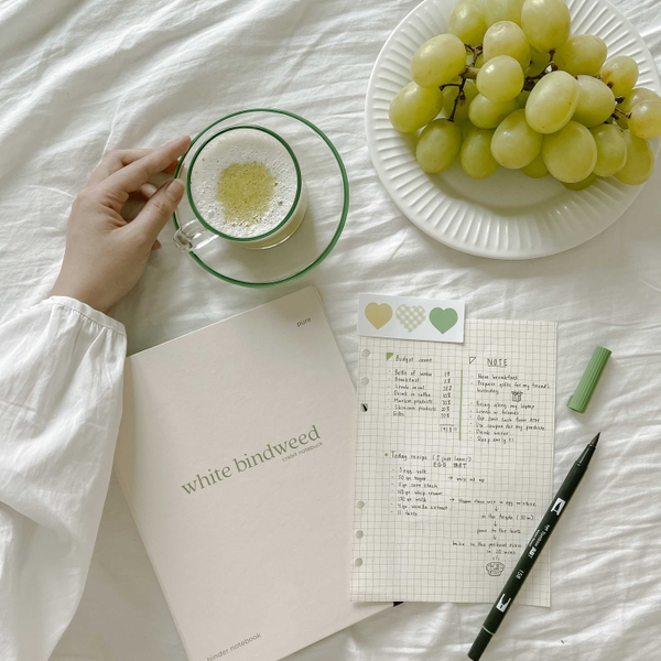 Sổ còng A5 6 lỗ - White Bindweed