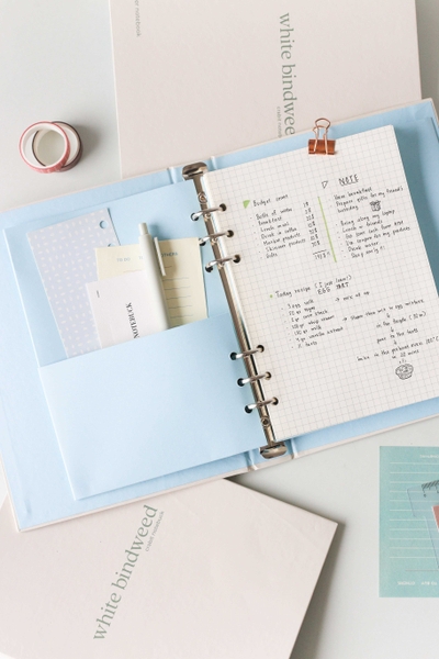 Sổ còng A5 6 lỗ - White Bindweed