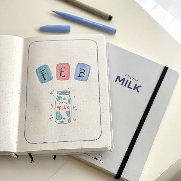 Sổ tay Dotgrid - Fresh Milk