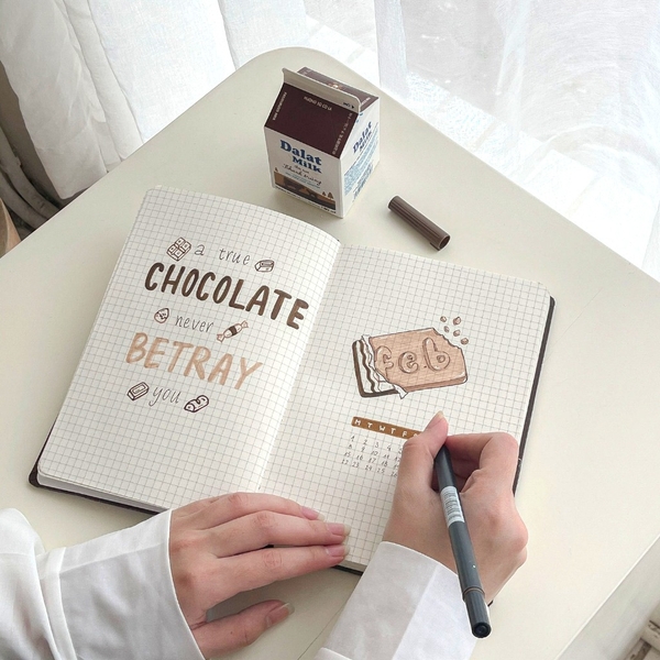 Sổ tay Grid Crabit - Chocolate