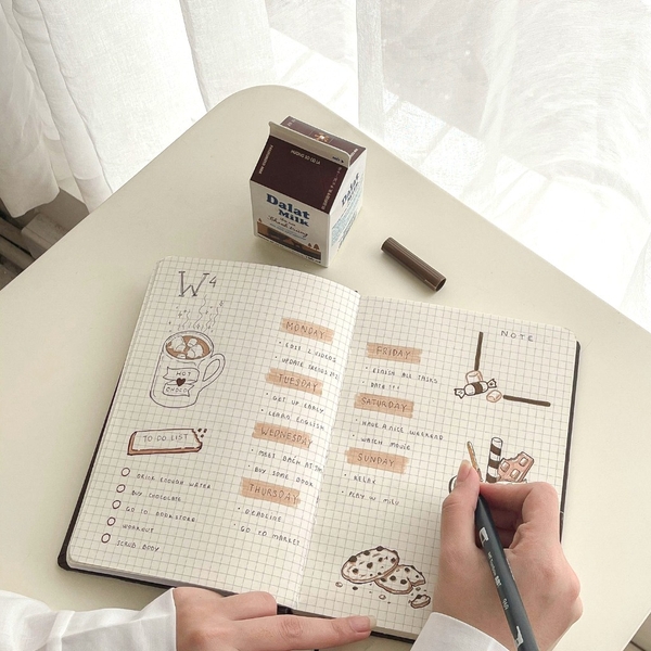 Sổ tay Grid Crabit - Chocolate