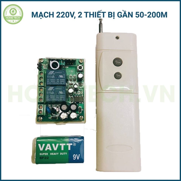 Mạch 220v 2 lệnh gần