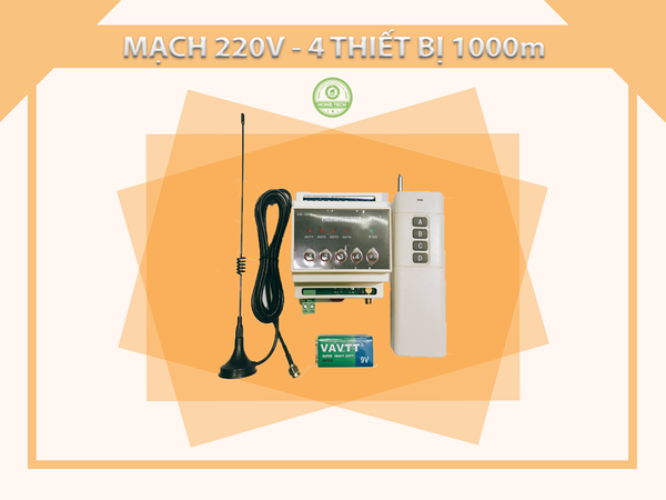 Mạch 220v -4 lệnh