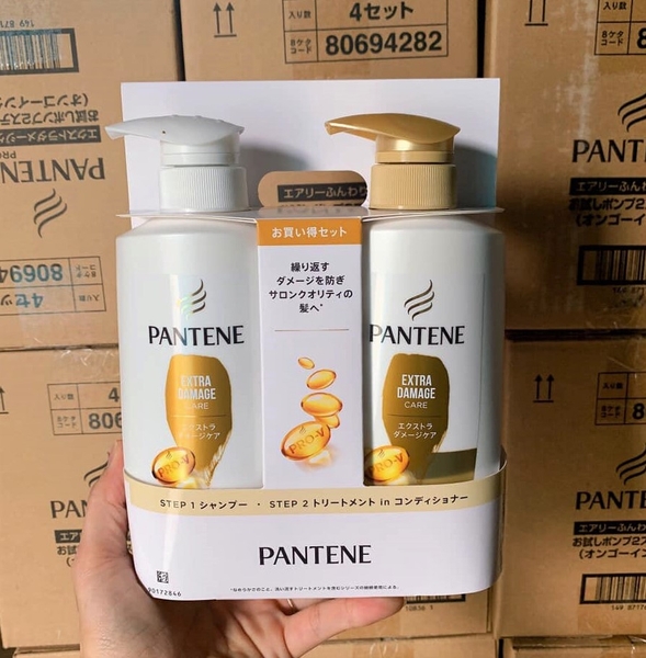 Set Gội Xả Pantene Extra Damage Vàng 270ml