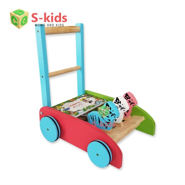Đồ chơi gỗ - Xe gỗ tập đi - đồ chơi cho bé 1 tuổi những bước đi vững chắc đầu đời
