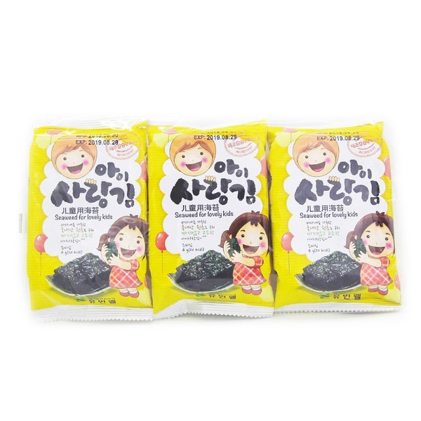 Korean Humanwell Seasoned Seaweed For Children 4g x 3 Multipack
