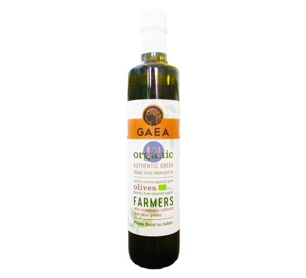 Greek GAEA Organic Extra Virgin Olive Oil 500ml Glass Bottle