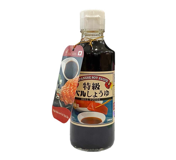 Japanese Bell Soy Sauce 200ml Glass Bottle