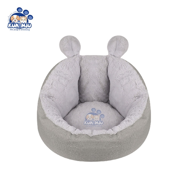 Ổ đệm tròn cho chó mèo hình tai gấu size 50*37*10cm