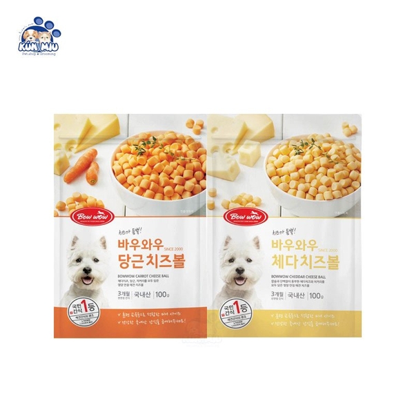 Bánh Thưởng Phô Mai Viên Mềm Bowwow (Hàn Quốc) Cho Chó 100g
