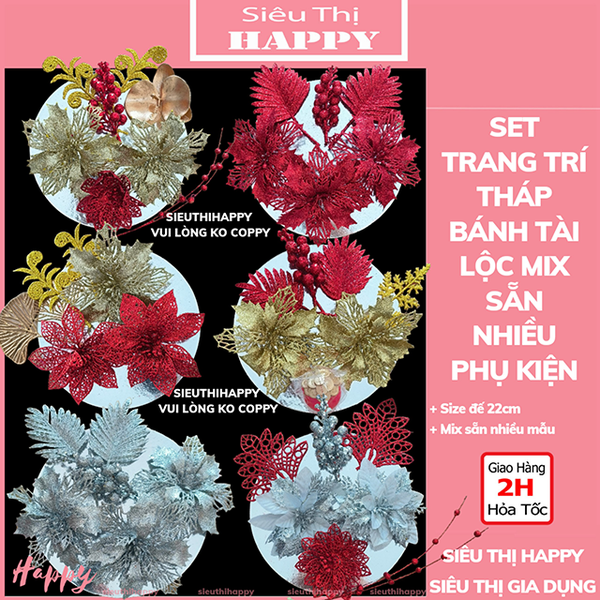 Set Phụ kiện mix sẵn trang trí tháp bánh kẹo, tháp bia, tháp nước ngọt - NC&ĐS