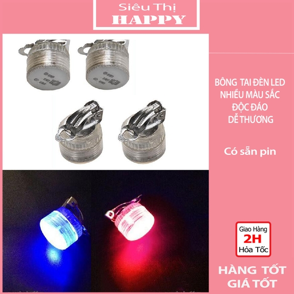 Khuyên tai đèn LED nhiều màu sắc - NC&ĐS