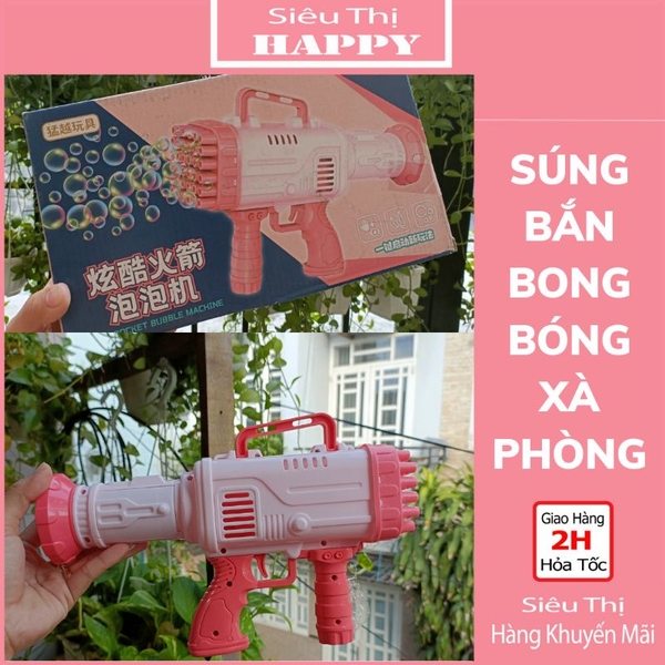 Súng bắn bong bóng xà phòng tự động 32 nòng - Đồ chơi