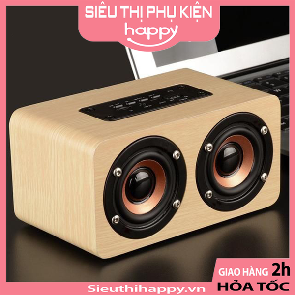 Loa Gỗ Bluetooth W5 Công Nghệ Hifi Âm Bass Mạnh Mẽ