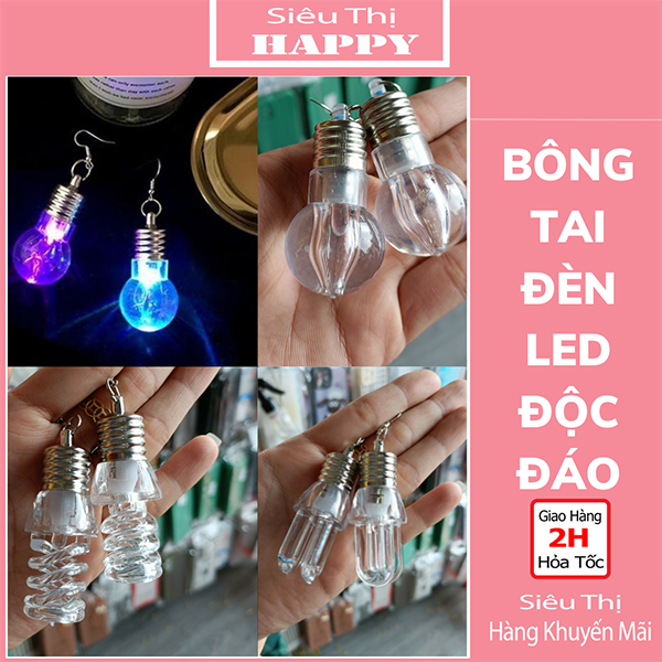 Bông tai đèn led chớp nháy hot trend - NC&ĐS