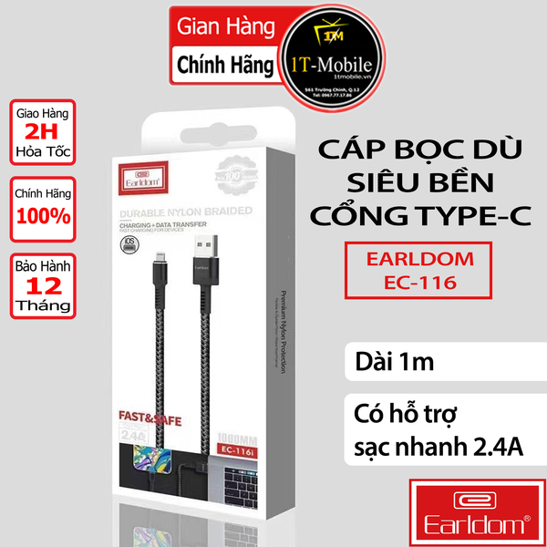 Cáp Sạc Dù Earldom EC – 116  TYPE C