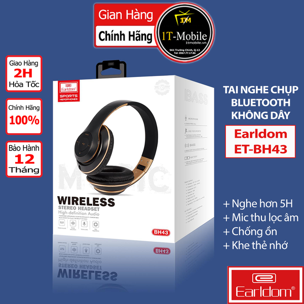 Tai Nghe Chụp Bluetooth Earldom ET-BH43