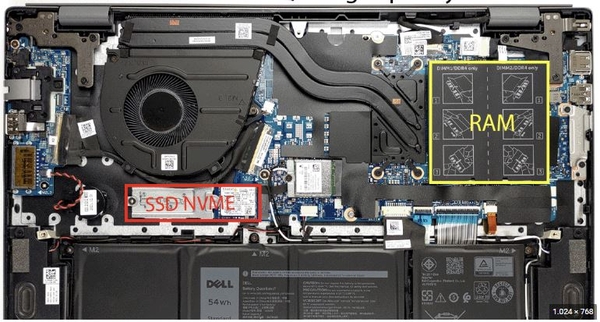 Main Dell Inspiron 16 5620 5625 CPU i7 1255U