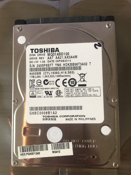 Thay ổ cứng HDD laptop Toshiba 1TB