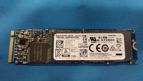 Thay ổ cứng SSD Toshiba XG4 512GB