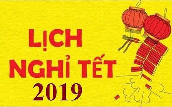 Thông Báo lịch nghỉ Tết NGUYÊN ĐÁN 2019