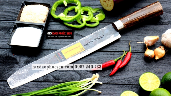 Dao bổ dưa thép nhíp xe cán mun / HTX DAO PHÚC SEN