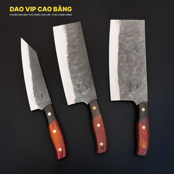 Bộ dao bếp cao cấp nhíp xe  CB200 DAO VIP CAO BẰNG