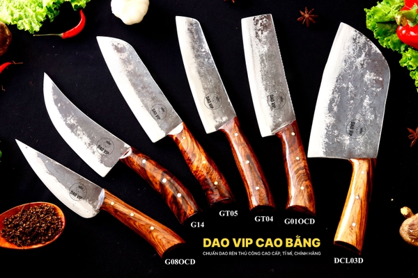 BỘ DAO BẾP CB67 cán ốp cẩm DAO VIP CAO BẰNG