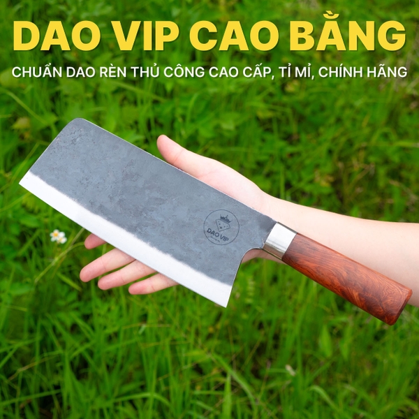 Dao chặt gà vịt thép nhíp cán hương khâu inox CG08H DAO VIP CAO BẰNG