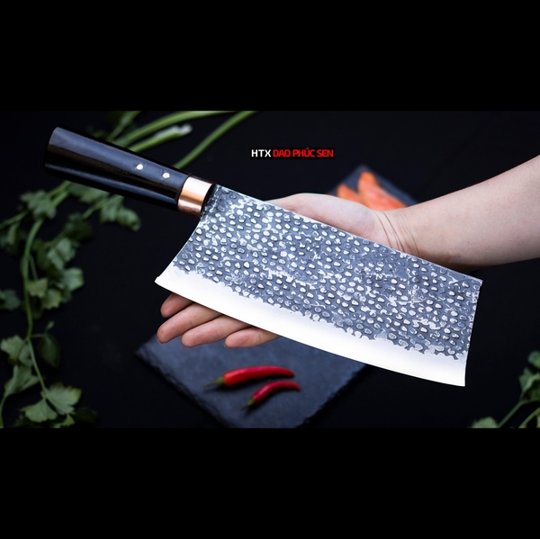 Dao chặt xương sắc bén - thép nhíp ô tô - cán mun khâu đồng - DCX05MDD