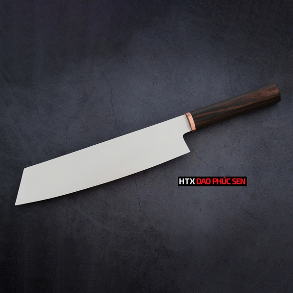 Dao Bunka thái đa năng thép không rỉ cán gỗ mun DNK29 / HTX DAO PHÚC SEN