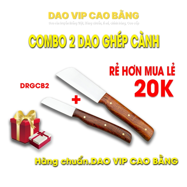 Combo 2 dao ghép cành thép trắng DRGCB2