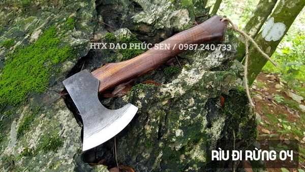 rìu đi rừng, rìu đi phượt, Rìu bổ củi R04 , hàng chuẩn DAO VIP - HTX DAO PHÚC SEN