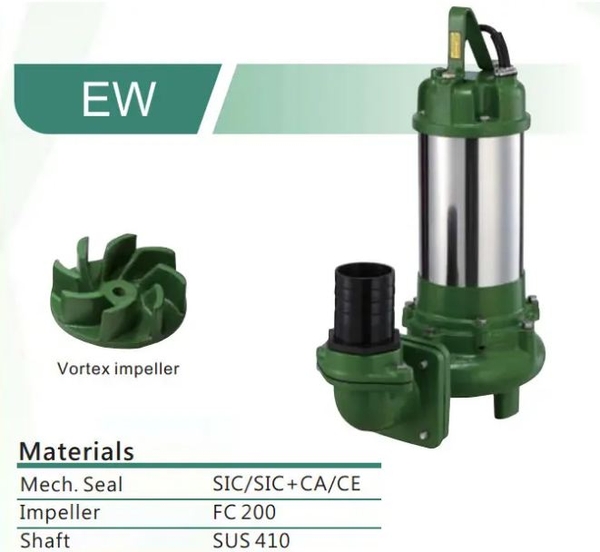 Máy bơm chìm nước thải Evak model EW