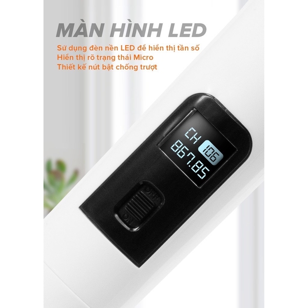 Micro không dây COK ST-122 chống nhiễu, lọc âm