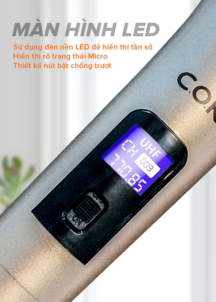 Micro không dây COK ST-123 chống hú, lọc âm cực đỉnh cân mọi dàn karaoke, loa kéo