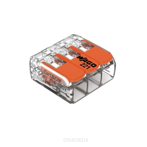 ĐẦU NỐI DÂY ĐIỆN (3 DÂY, 32A) WAGO 221-413