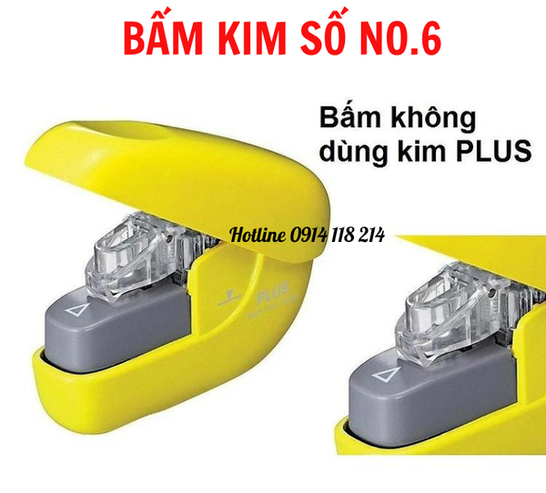 Bấm kim Plus No.6_Bấm kim không dùng kim