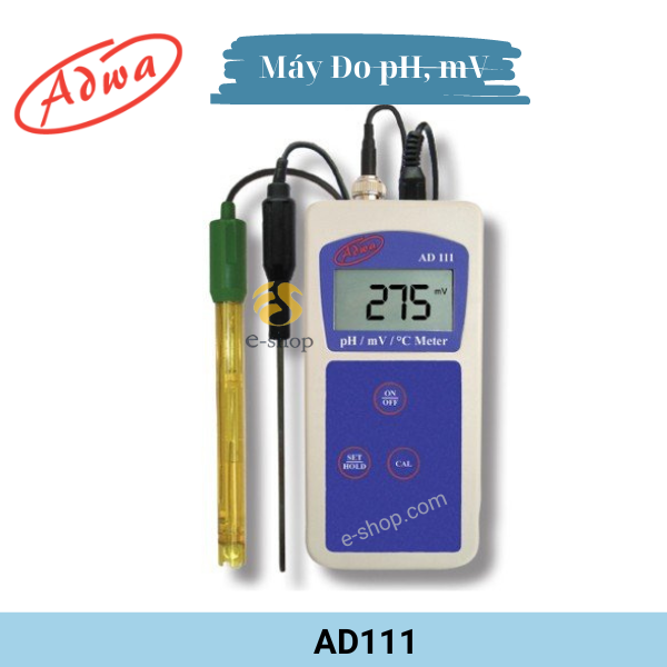 Máy đo pH, mV và nhiệt độ nước cầm tay AD111 Adwa 