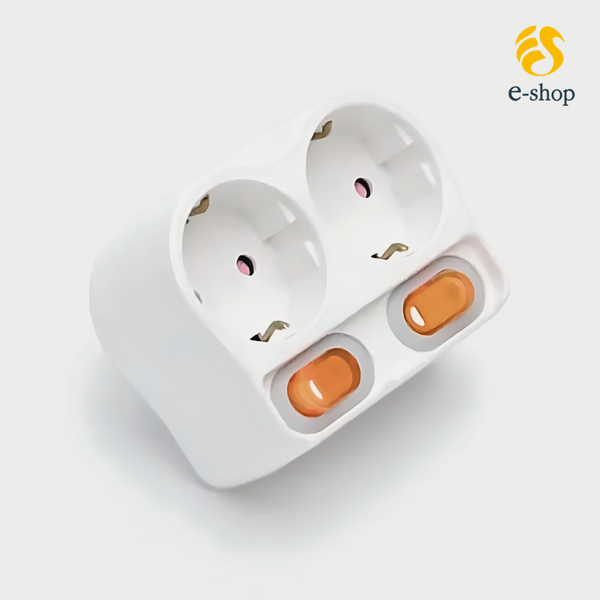 Ổ Cắm Điện Dosel 2 Lỗ 2 Công Tắc | Không Dây