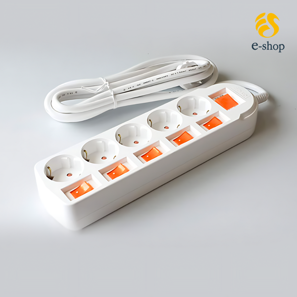 Ổ Cắm Điện Dosel 5 Lỗ 6 Công Tắc | 3m, 5m