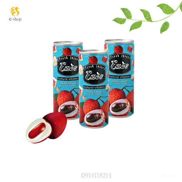 NƯỚC ÉP EZOS VỊ VẢI 30 LON / THÙNG