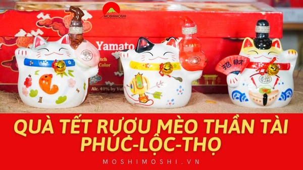 Rượu Mèo thần tài Yamato Japanese Whisky – Quà Tết phong thủy cho người kinh doanh.