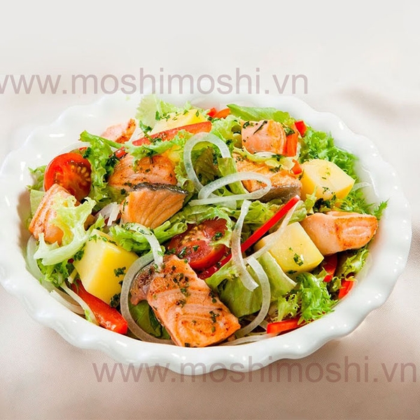 Hướng dẫn làm món salad cá hồi