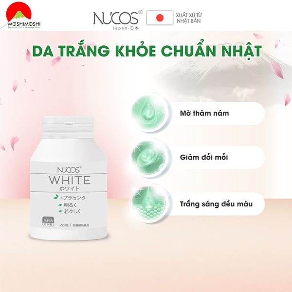 Công Dụng Viên uống trắng da trị nám Nucos White