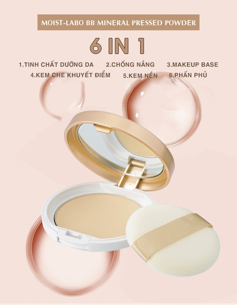 Phấn Nén MEISHOKU Moist-Labo BB Mineral Pressed Powder (NATURAL OCRE 03) 6g Website: https://meishoku.vn/