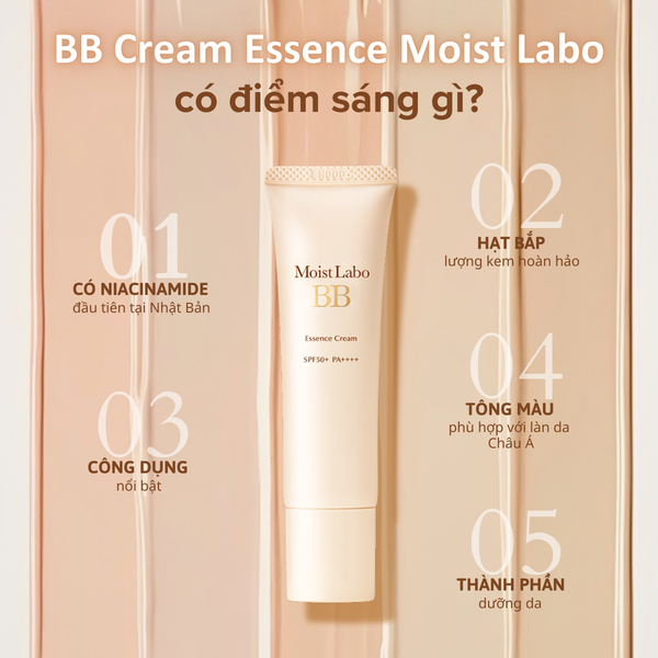 Kem trang điểm dưỡng ẩm MEISHOKU Moist-Labo BB (Shiny Beige 01P)