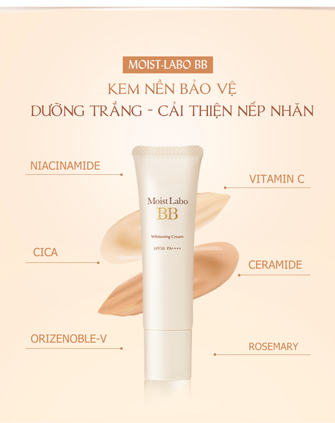 Kem trang điểm làm trắng MEISHOKU Moist-Labo BB (Natural Beige 01)