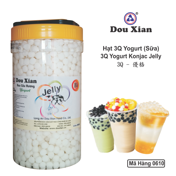 0610 - Thạch Hạt 3Q Hương SỮA Douxian - Hủ 2.5kg