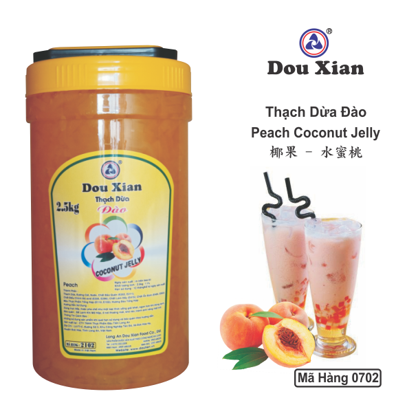 0702 - Thạch DỪA Hương Đào Douxian - Hủ 2.5kg (2/7) (T6)